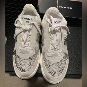 Chanel crystal sneaker shoe